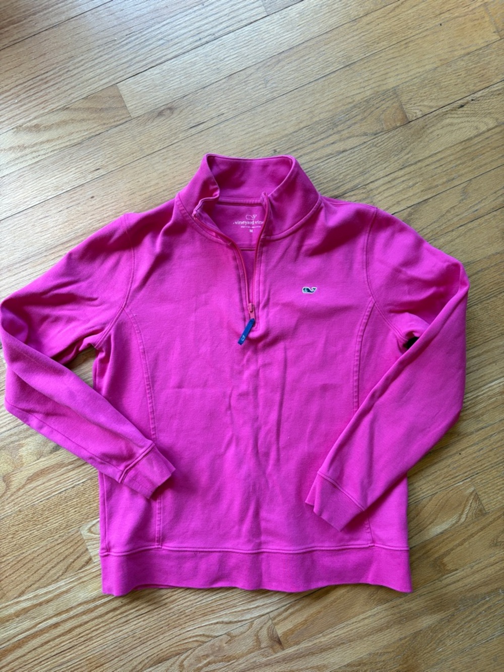 Vineyard Vines Hot Pink Quarter Zip Pullover